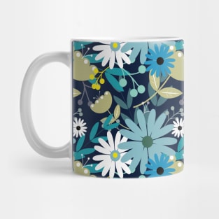 Blue Flower Field Mug